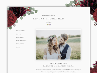 Floral Burgundy White